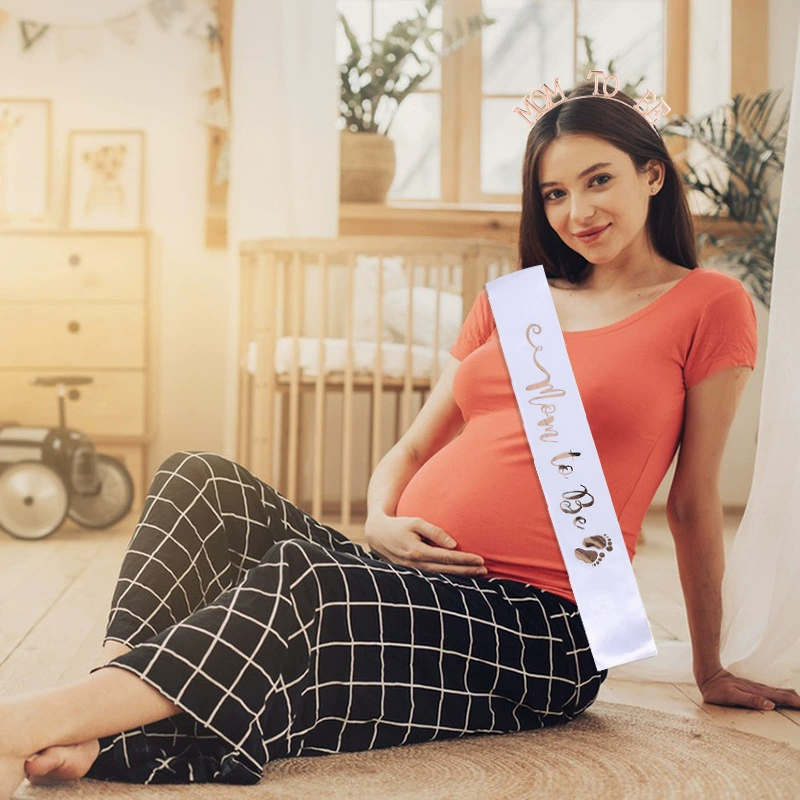 Специфические матери отправили головной убор комплект 2 предмета MOM to be, ободок для волос пояс ремень ремень ремень ремень для babyshower