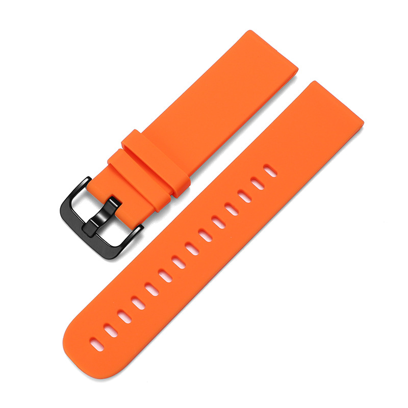 Black Button [Charm Orange] Round Tail Silicone