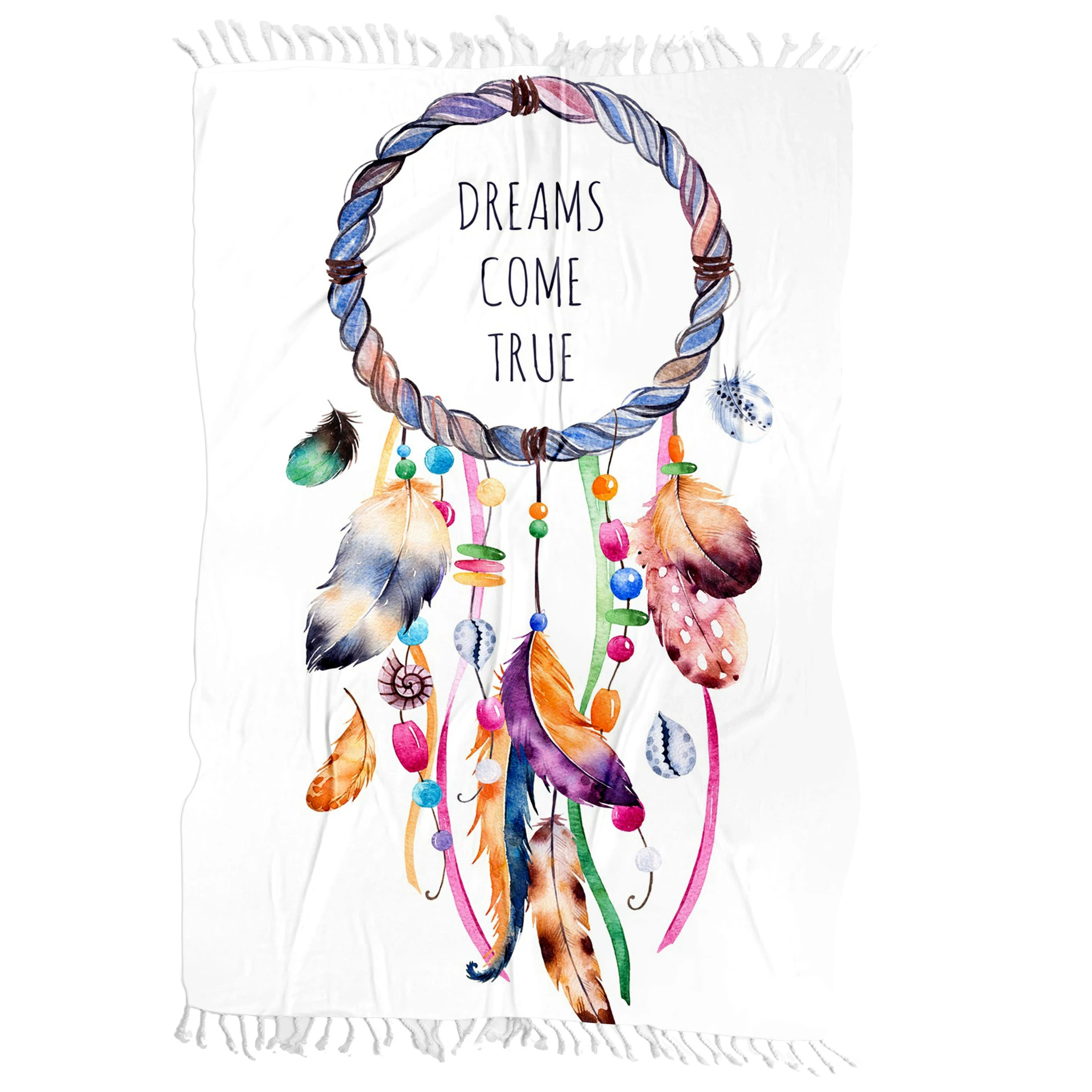 Кисточка квадратное пляжное полотенце Микрофибра пляжная Подушка прямоугольное банное полотенце 3D цифровая печать Ловец снов