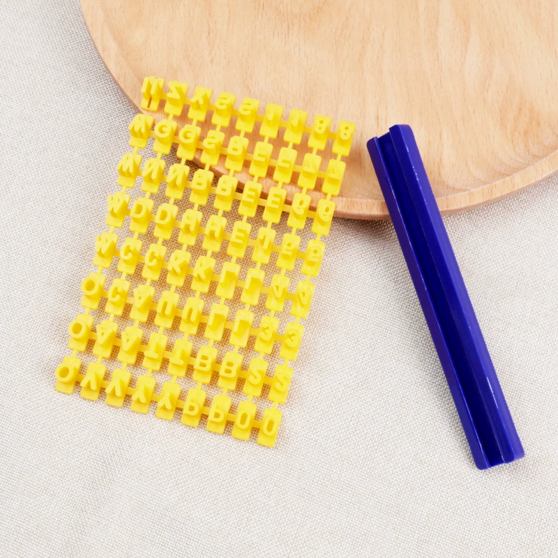 Цветная мультяшная пластиковая форма для печенья цифровая буквенно-печатная форма с подвижным шрифтом для печати виджета для выпечки DIY формы