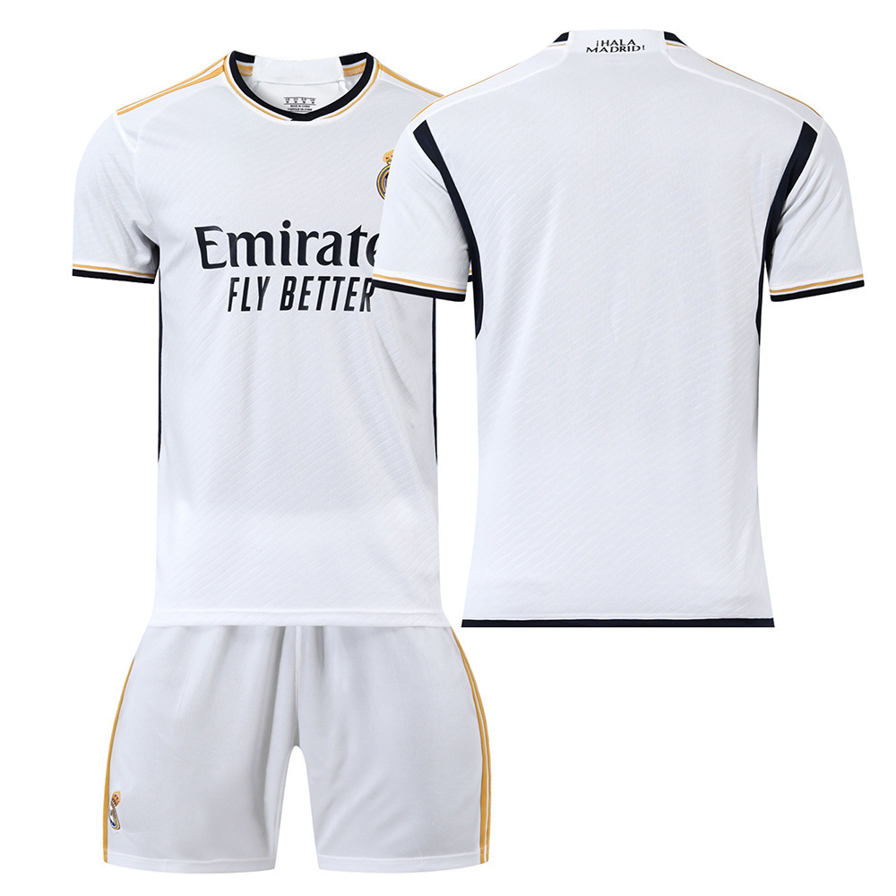 Uniforme de fútbol del Real Madrid 2425 para hombre, camiseta de fútbol número 7 Vinicius, número 5 Bellingham, número 10 Mbappé