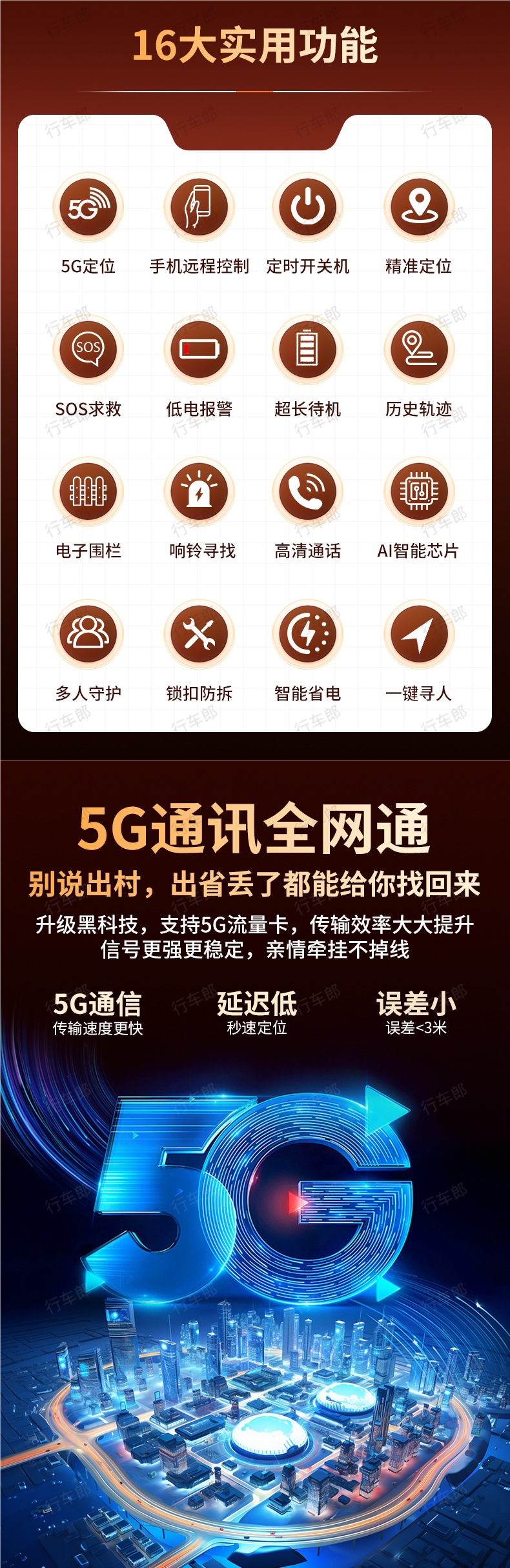 5g Elderly Locator, Anti-Lost Device for the Elderly, Dementia Tracking Device, Anti-Lost Gps Device with Ultra-Long Standby Time