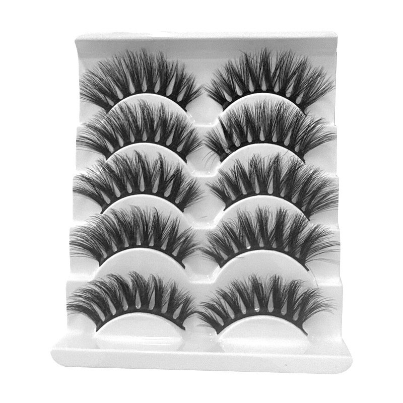 DINGSEN pestañas postizas de fábrica al por mayor 3D pestañas tridimensionales 5 pares Paquete de pestañas tres más de D-46 estilos