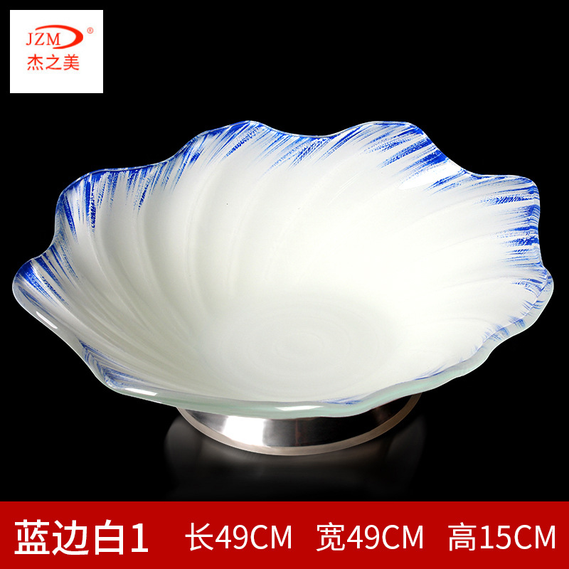 회전 꽃 파란색 가장자리 큰