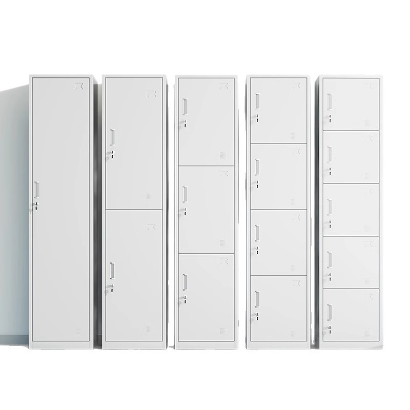 Wardrobe de acero de cuatro puertas dormitorio armario de seis puertas cambiador de baño con cerradura armario de acero grueso