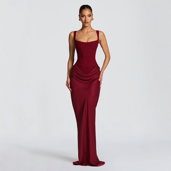 Spring solid fashionable sexy dress sleevless