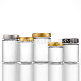 批发透明玻璃瓶密封酱菜瓶蜂蜜罐头瓶 一斤装果酱辣椒酱坚果储物