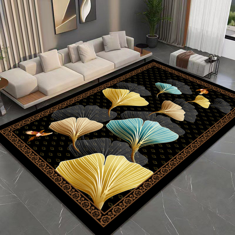 Cross-Border Crystal Velvet New Chinese Style 3D Wohnzimmer Sofa Couchtisch Schlafzimmer Fleckenabweisender Teppich_voghion.com