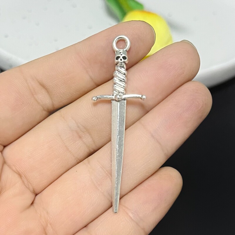 DIY Alloy Jewelry Accessories Hot-Selling Gothic Halloween Retro Ghost Head Skull Sword Pendant Popular in Europe and America DIY Alloy Jewelry Accessories Hot-Selling Gothic Halloween Retro Ghost Head Skull Sword Pendant Popular in Europe and America