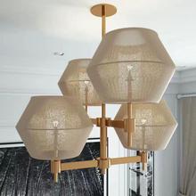 古镇工厂中山工厂直销简约现代中式手工编织灯罩吊灯定制中式别墅