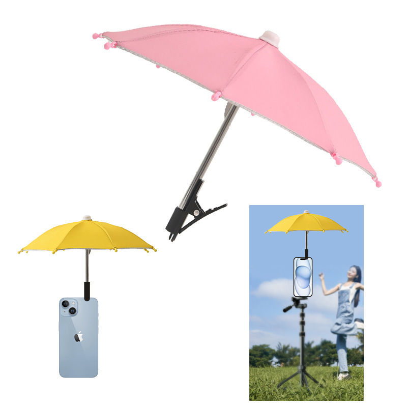 Takeaway Umbrella, Mini Motorcycle Umbrella, Mobile Phone Support, Sunshade, Small Umbrella, Mobile Phone Waterproof Decorative Umbrella, Printable Logo Advertising