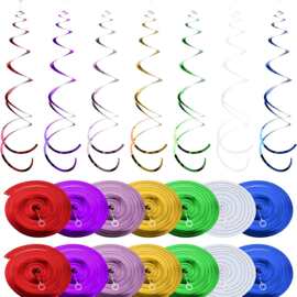 跨境亚马逊节日装饰婚礼生日派对pvc吊悬旋涡螺旋挂拉花布置挂饰