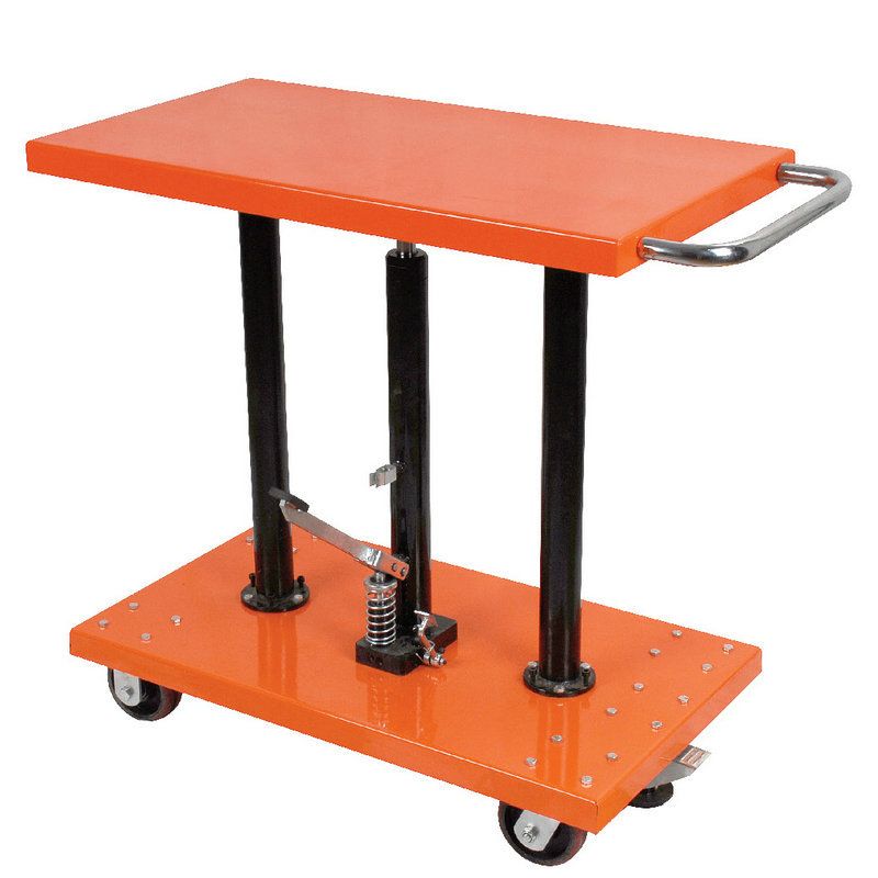 厂家供应液压柱式平台车手推平台车可移动式平台车升降工具车现货