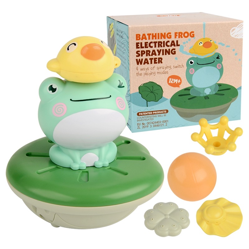 Transfronterizo Amazon spray de agua de cocodrilo Baño de juguete de luz eléctrica giratoria cabeza de ducha niños y niñas niños Baño