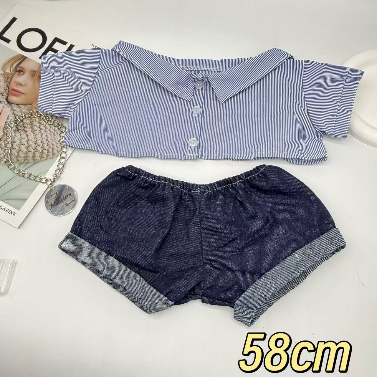 58 muñeca ropa 38CM muñeca labubu40 muñeca de algodón muñeca peluche con colgantes juguetes de caja ciega