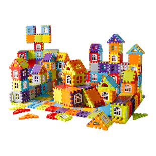 Children's House Building Blocks Assembled Educational Toys 3 to 6 Years Old Girls and Boys Large Particle Block Birthday Gift Puzzle