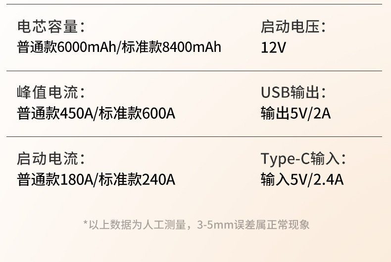 Buwei new car 12v emergency start power supply electric power bank two-in-one