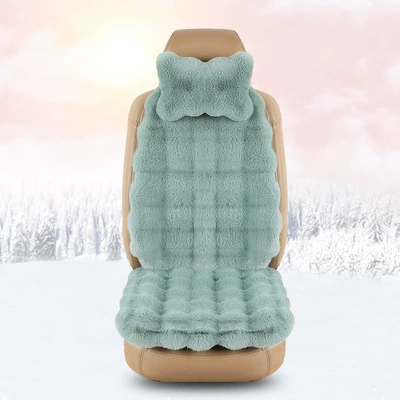 Wool pad: winter figure plush cushion plush - green-bean-paste-driver-headrest
