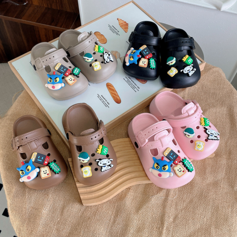 Home children's shoes summer new cartoon baby soft bottom beach boys and girls Baotou cave stall wholesale