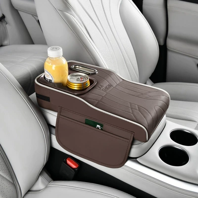 height-increasing cushion, protective cover, car | Armrest box pad - brown
