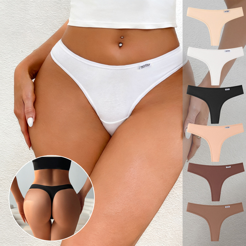 Cross-Border Hot-Selling European and American Style Underwear, Low-Waist Sexy Thong Briefs, Women's Underwear, Sports Style Underwear