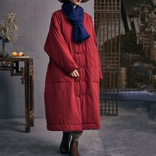 秋冬新款棉衣棉袄加厚保暖棉服大码女装遮肉显瘦新年红色园领外套