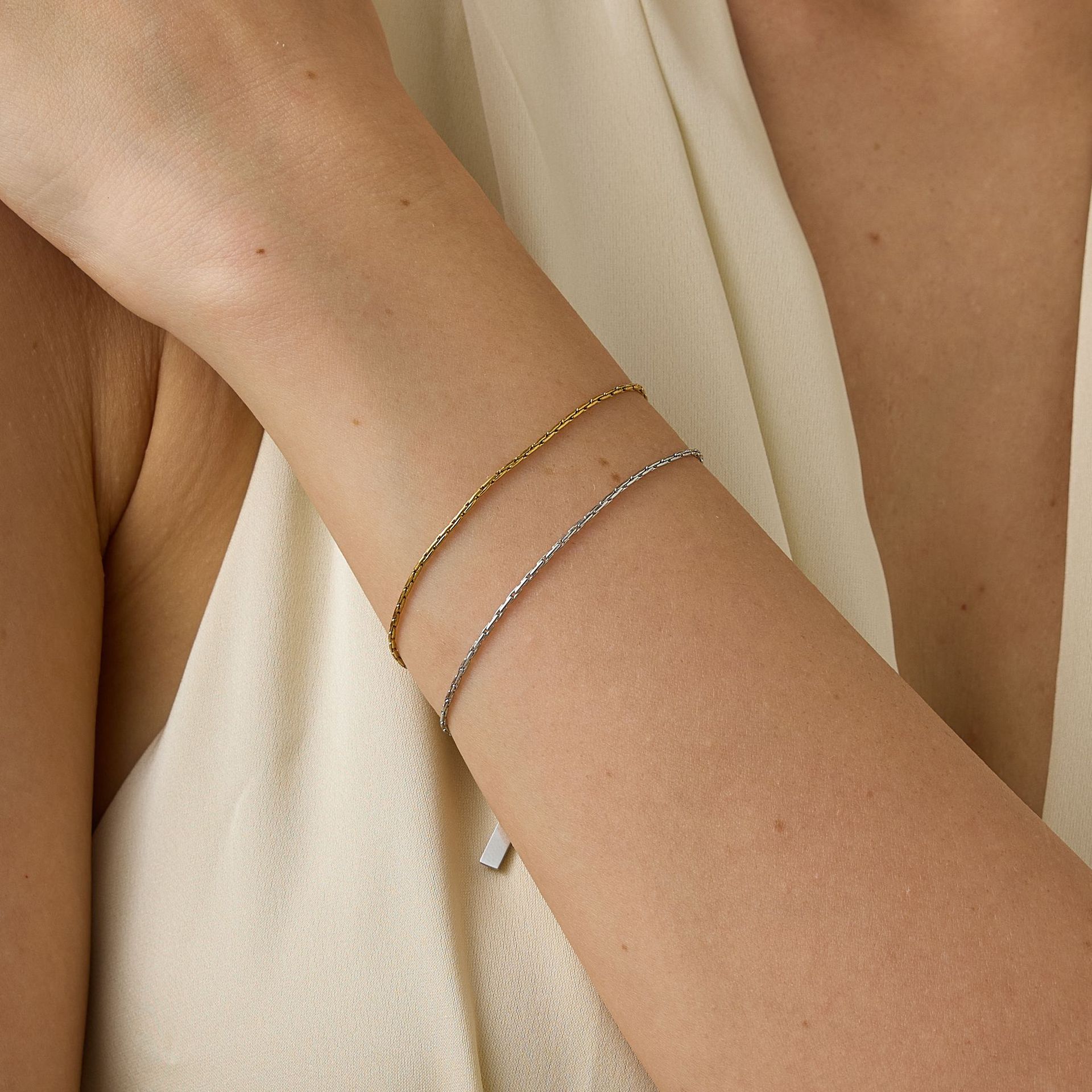 St.delan韩版ins新品钛钢手链网红电线链手链男士时尚百搭性感风