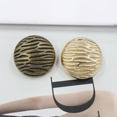 青衿皺皮條紋金屬手縫扣小香風大衣復古風衣紐扣裝飾扣服裝輔料