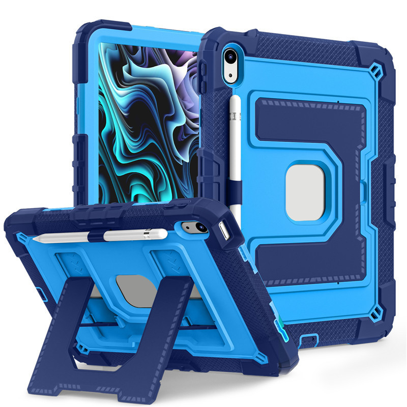 Suitable for ipad10 children's protective case A16 all-inclusive flat silicone protective case mini7 large bracket anti-drop case