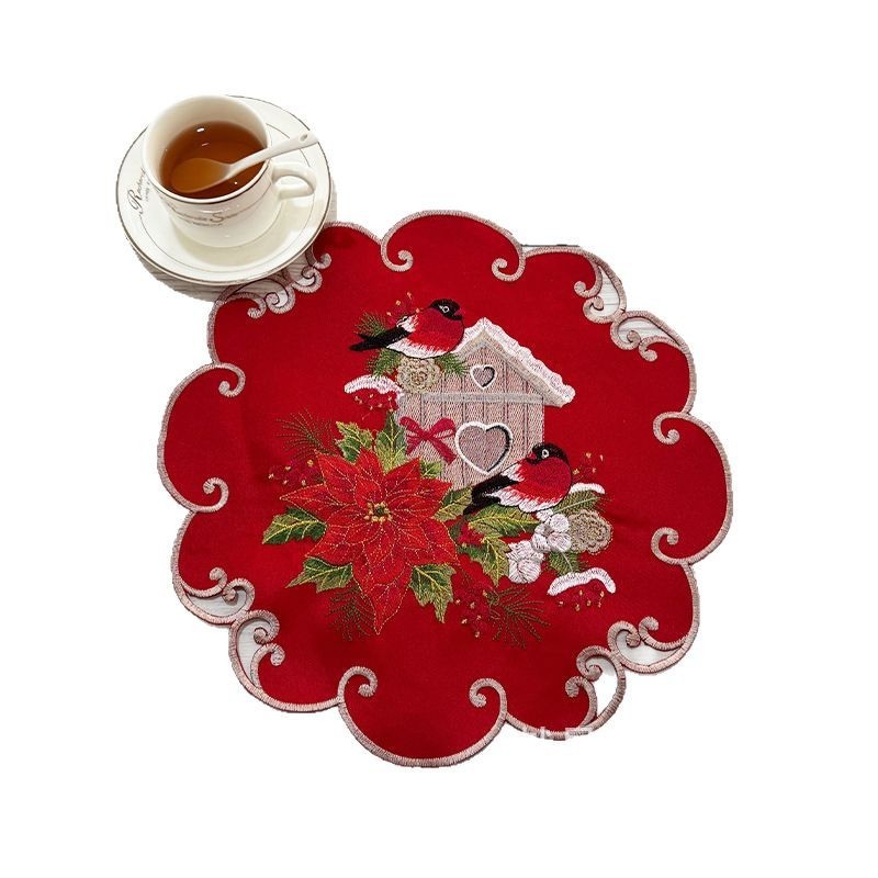 卸売り刺繍刺繍の皿はヨーロッパ式の布芸の食事を敷きます。|undefined