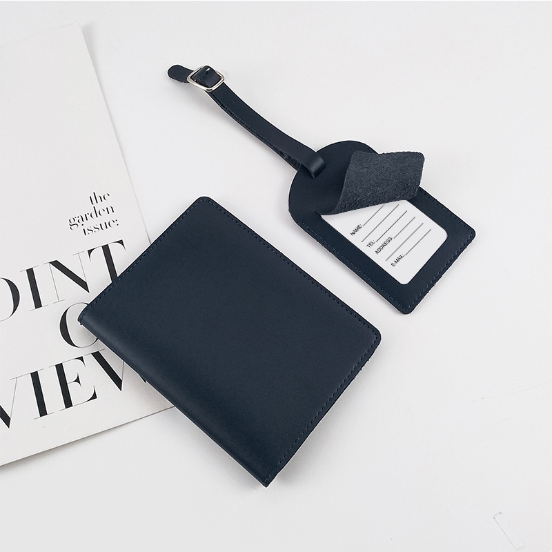 Transfronterizo spot al por mayor personalizado LOGO etiqueta de viaje pasaporte portapasaporte de cuero tarjeta de equipaje