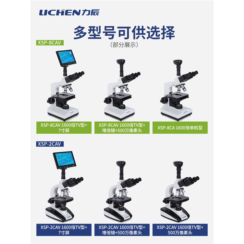 Microscopio biológico profesional LC-XSP - 1CV - 2CAV - 8CA - 02-06 Detector de sangre de una gota de células