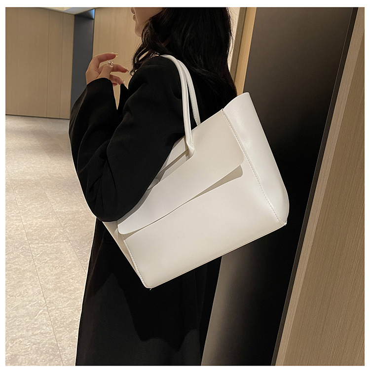 2024 Donna Nuovo Lare Capacità Alta Qualità Texture Semplice Tempo Libero Colore Solido PU Versatile Trendy Portatile Ascellare_voghion.com