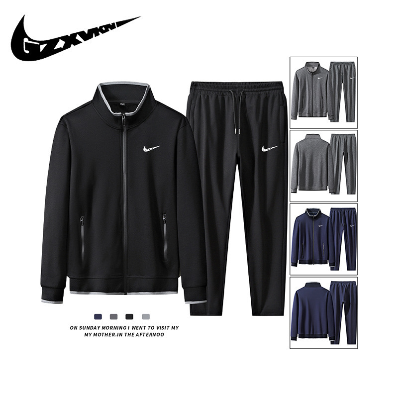 2024 New Spring, Autumn and Winter Velvet Thickeneded Casual Sports Two-Piece Suit Cardigan Running Suit for Men and Women