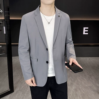 26春夏秋薄款韩版男士商务休闲防晒防紫外西服 3509