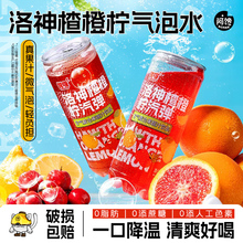 果汁气泡水洛神山楂橙子柠檬汽水0脂0添蔗糖夏日果味解腻碳酸饮料