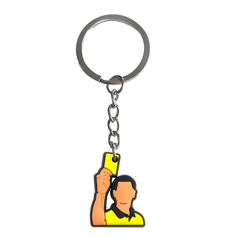 Keychain de fútbol DIY mochila colgante accesorios de llaver bolsas de PVC accesorios de bolsas de goma blanda temu