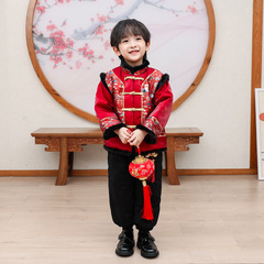 2023 New Hanfu Set for Boys - Year After Year Winter Thick Chinese Style Tang Suit Ancient Costume New Year Outfit Wholesale