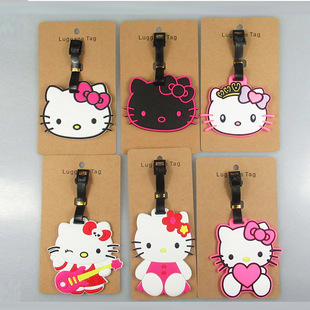 Cute cartoon KT cat luggage tag travel boarding pass luggage identification small pendant