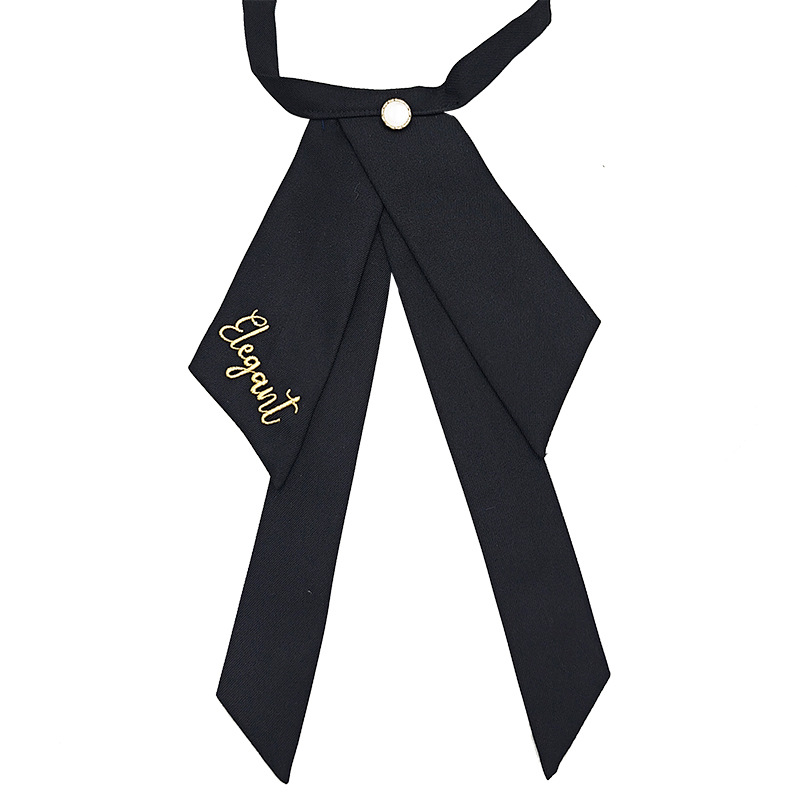 Fabricante spot color sólido jk pajarita versión coreana femenina estilo universitario arco foto de graduación traje de soltero bordado cuello flor serpentina