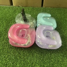 材质安全环保 源头厂家现货 PVC 充气手机座 透明亮片手机座支架