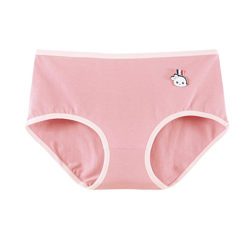 40 Combed Cotton Girl Cartoon Doll Underwear Women's High School Students' Cotton Antibacterial Breathable Women's Briefs
