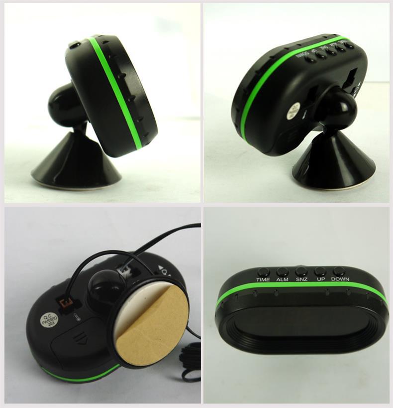 Creative Car Clock Car Thermometer Voltmeter Car Interior and Exterior Temperature Detection Car Digital Watch Luminous