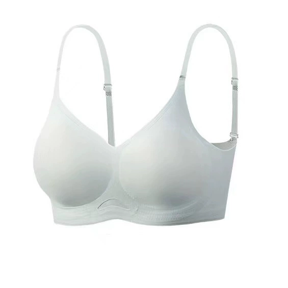 Demi-season underwear, comfortable wireless bra, breathable bra top, simple cut