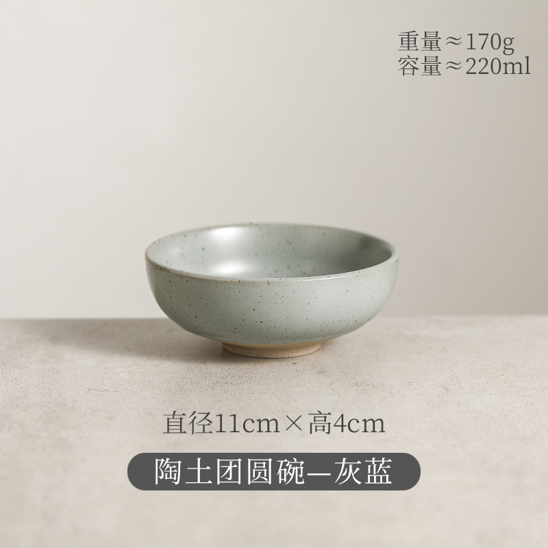 日式复古陶瓷米饭碗家用创意餐具粗陶汤碗餐厅吃饭小碗点心甜品碗|undefined