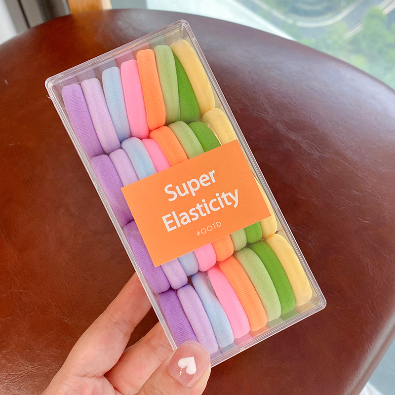 Anillo de cabello para niños no lesionar cabello de cabello de cola de caballo alta cuerda de cabello de cabello niñas tiras elásticas duraderas de alta elasticidad niñas cubierta de cuero