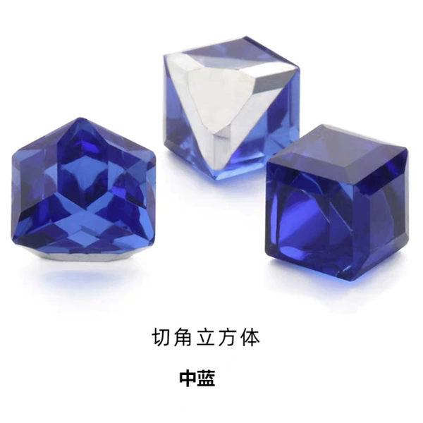 In blue