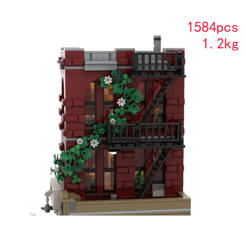 Cross-border Hot-selling In-stock MOC-199509 Small-piece Assembly Building Block Toy City Street Scene Architectural_voghion.com