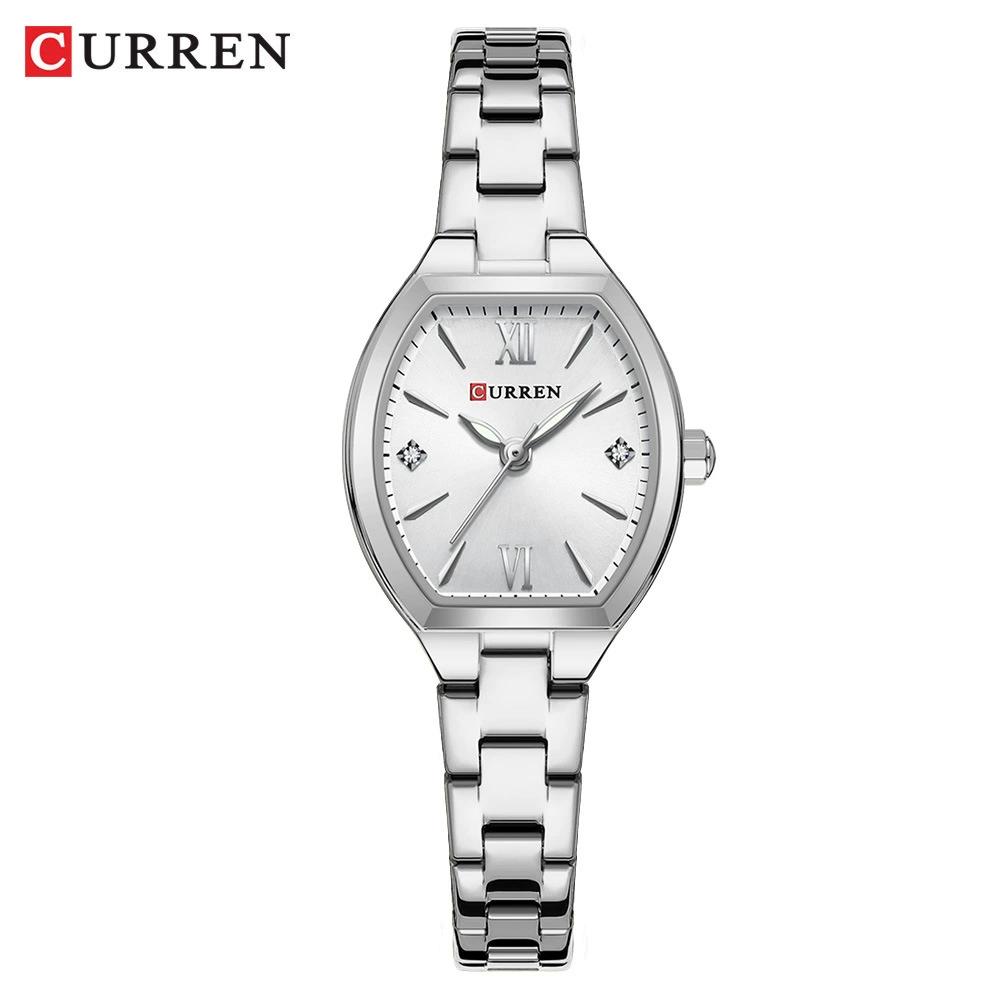 CURREN/Karen 9112 женские водонепроницаемые часы цилиндрической формы в повседневном стиле, простые женские часы с Римскими цифрами, кварцевые часы