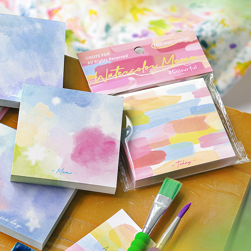 100 Notes Watercolor Notepad ins Colorful Graffiti Color Block Fresh and Bright Color Matching Handbook 100 Notes Watercolor Notepad ins Colorful Graffiti Color Block Fresh and Bright Color Matching Handbook